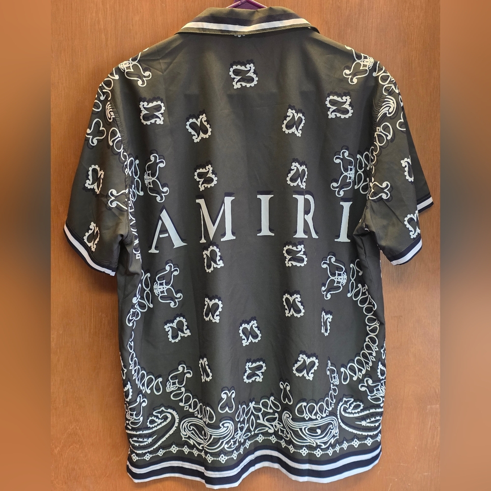 AMIRI Black and White Casual Button Down Shirt